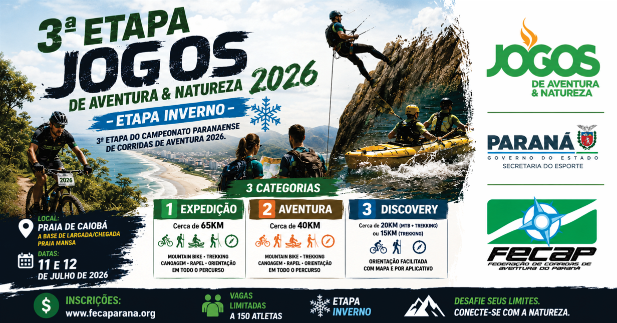 3ª ETAPA JOGOS DE AVENTURA & NATUREZA 2026 – ETAPA INVERNO